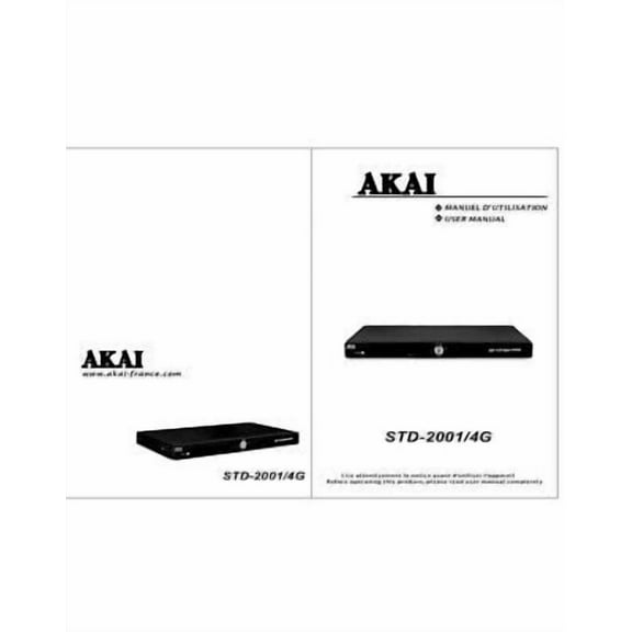 Instruction Manual ONLY for Akai STD-2001 DVD Player Owners Instruction Manual REPRINT