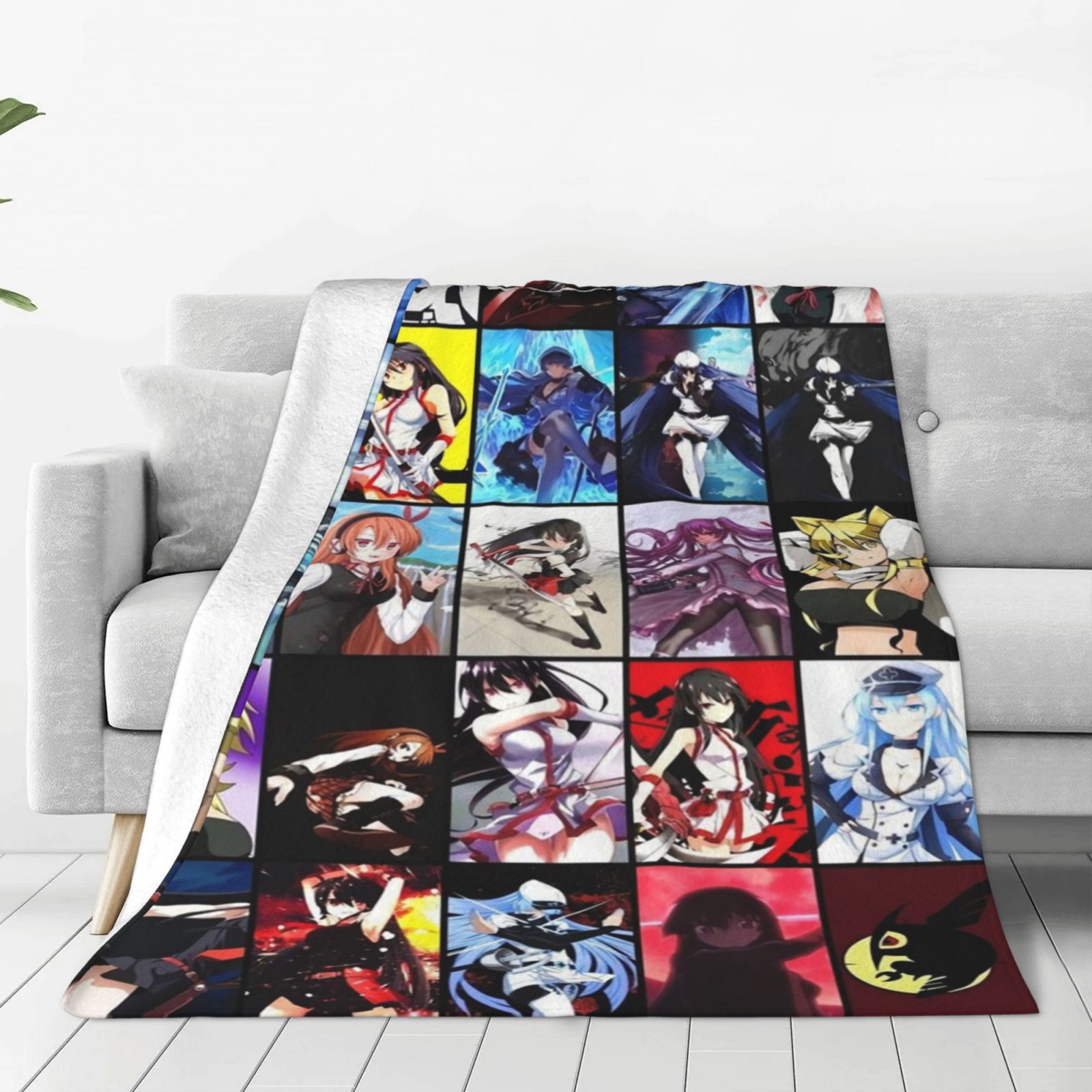 Akame ga KILL anime Soft Cozy Fleece Throw Blanket Plush Lightweight