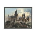 thumbnail image 1 of Akania Harry Potter Hogwarts Castle Poster Mural Artwork Canvas Painting Poster Wall Art Room Decor Black Framed 14x11 Inch, 1 of 1