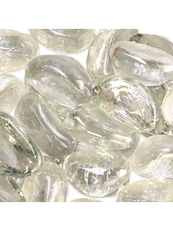 Akasha Crescent Shape Glass Gems, Sparkling Clear, 12 Oz. Bag