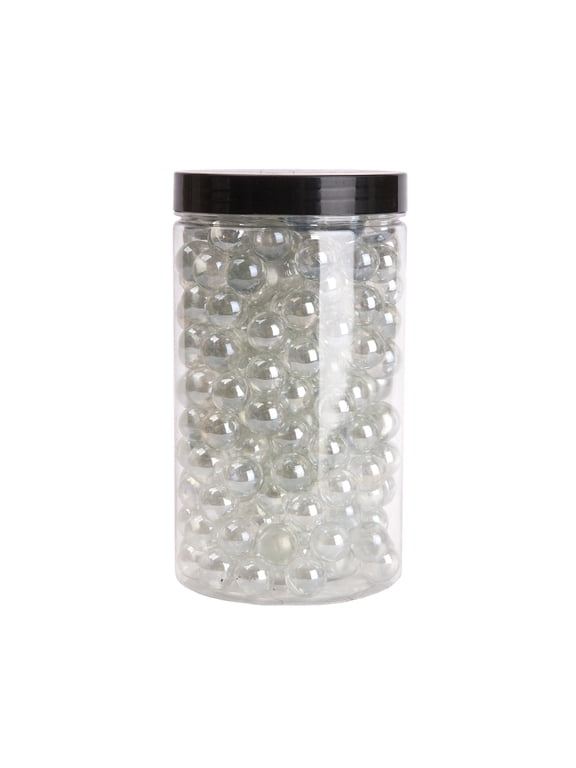 Akasha Decorative Clear Glass Marbles 38 oz. Jar