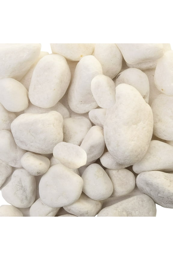 Akasha Decorative White Natural Rocks, 16 oz. Bag