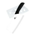 thumbnail image 1 of Akatsuki 7" Large Ceramic Cleaver Knife Kitchen Chef with Blade Cover Soft Handle Rustproof No-stick Meat Vegetable Slicing Fruit Paring Cutter (Black), 1 of 8