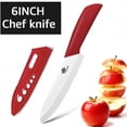 thumbnail image 1 of Akatsuki Ceramic Knife 6-inch Fruit Vegetable Knife Rust Proof Kitchen Chef Knife with Blade Guard and Soft-Grip Handle Meat Cutting Cooking Knife, 1 of 9