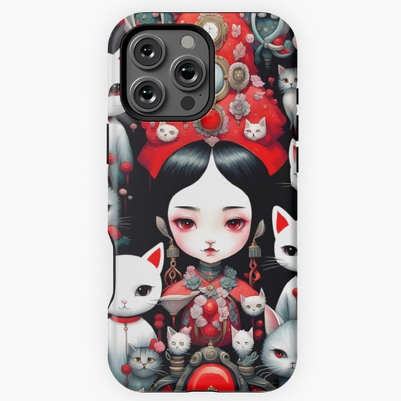 Akatsuki Gal Anime Cat Girl Princess Phone Case for iPhone 16 15 14 13 12 11 Pro Max