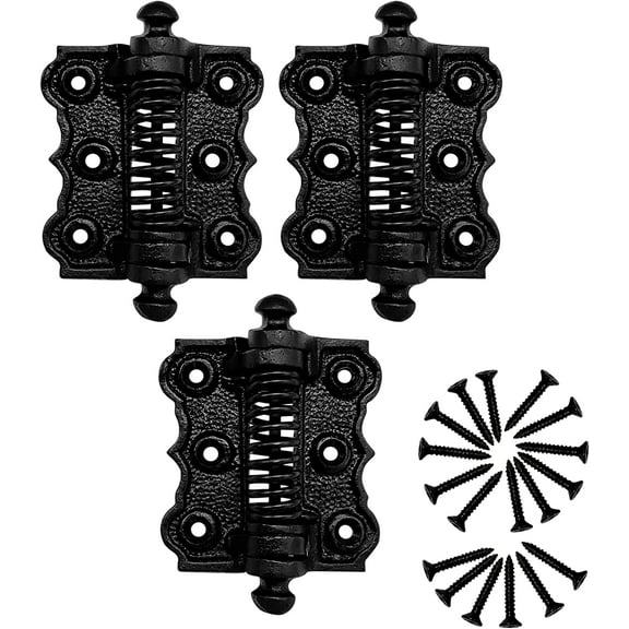 Akatva Self Closing Gate Hinges, Gate Closer Heavy Duty Gate Hinges, Self Closing Metal Gates Hinges, Self Closing Hinges, Auto Close Gate Hinges, Natural Oil Black Finish