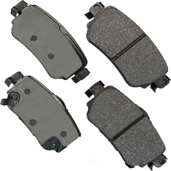Akebono ACT1965 ProACT Ultra Premium Ceramic Disc Brake Pad Kit, precision-cut pressure plates