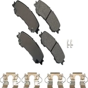 Akebono ACT2032 ProACT Ultra Premium Ceramic Disc Brake Pad Kit, precision-cut pressure plates