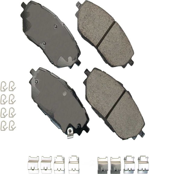 Akebono ACT2065 ProACT Ultra Premium Ceramic Disc Brake Pad Kit, precision-cut pressure plates