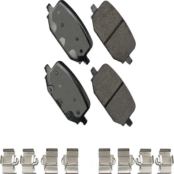 Akebono ACT2232 ProACT Ultra Premium Ceramic Disc Brake Pad Kit, precision-cut pressure plates