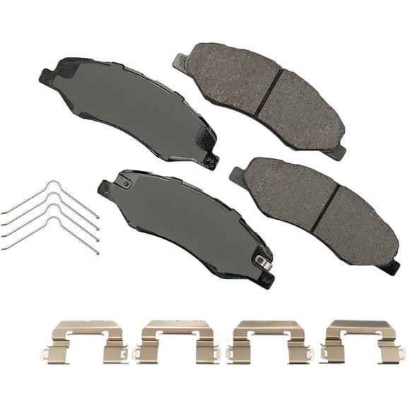 Akebono ACT2304 ProACT Ultra Premium Ceramic Disc Brake Pad Kit, precision-cut pressure plates