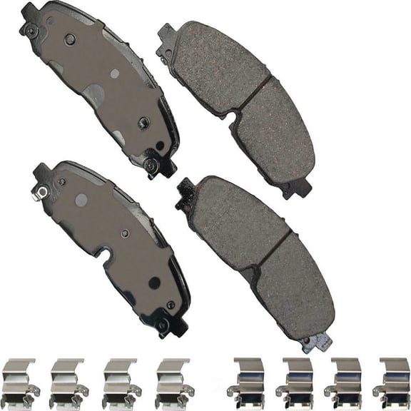 Akebono ACT2371 ProACT Ultra Premium Ceramic Disc Brake Pad Kit, precision-cut pressure plates