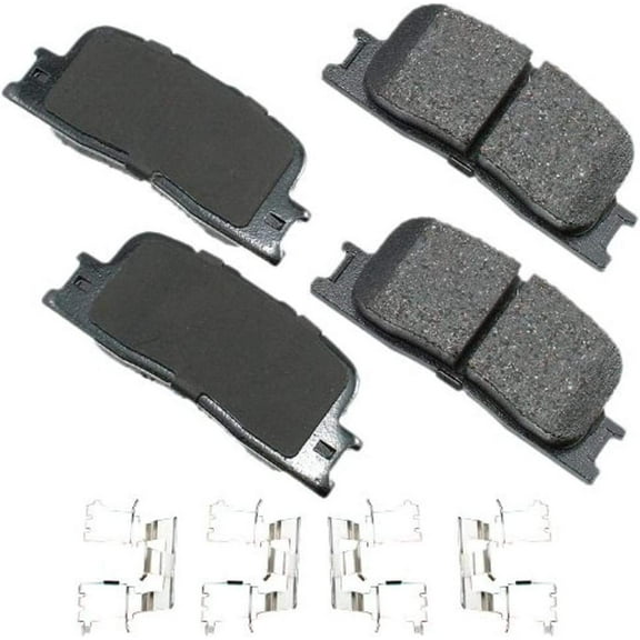 Akebono ACT885 Proact Ultra Premium Ceramic Disc Brake Pad kit, GREY