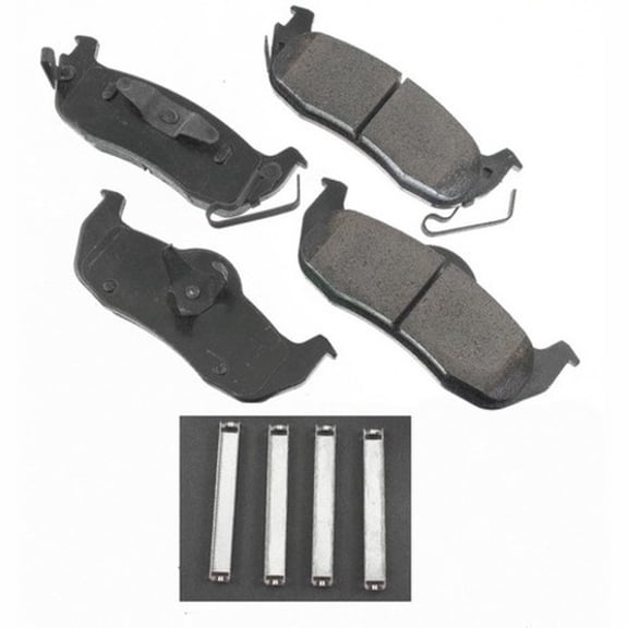 Akebono ACT1041 ProACT Ultra Premium Ceramic Disc Brake Pad Kit, precision-cut pressure plates