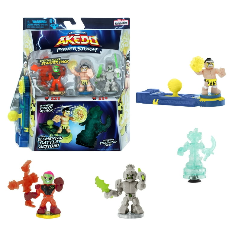 Akedo Power Storm Starter Pack: 3 Mini Battling Warriors