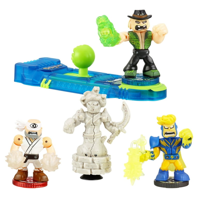 Akedo Powerstorm Starter Pack Legendary Punch Attack. 3 Mini Battling  Action Figures With Training Practice Piece And Exclusive Joystick  Controller, Boys, Ages 6+ 