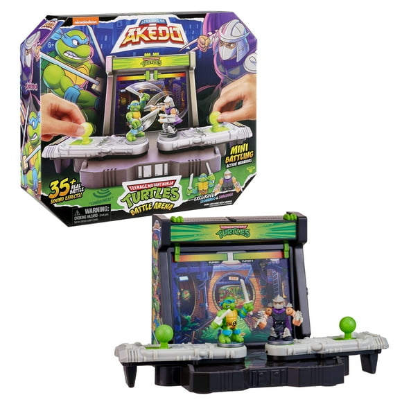 Akedo Teenage Mutant Ninja Turtles Battle Arena, 2 Exclusive Battling Mini Warriors, Ages 6+