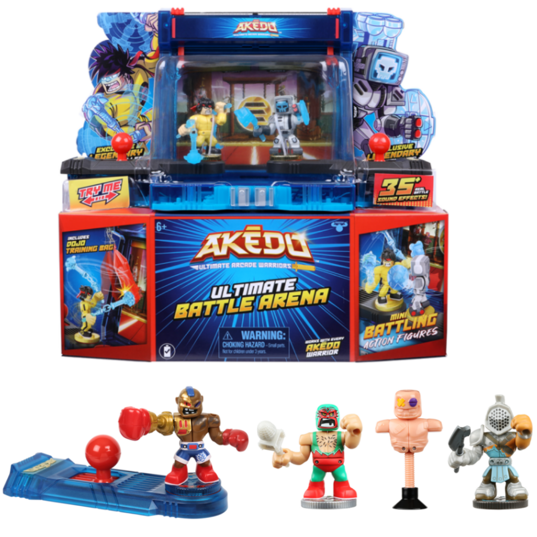 Akedo Ultimate Arcade Warriors Starter Pack Mini Battling Action Figures  Ready Legendary Punch Attack Boy Children's Toys Gifts