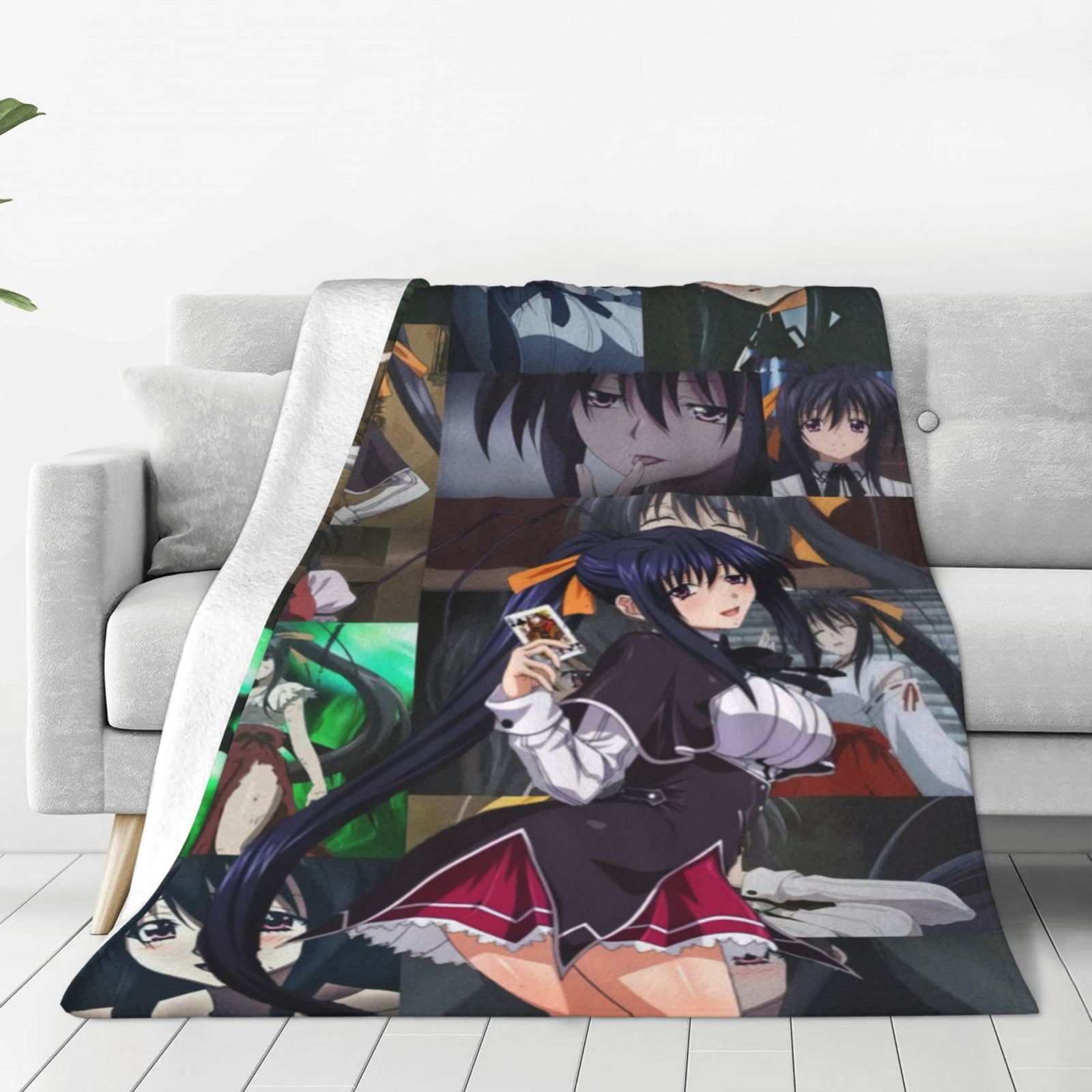 Akeno Himejima anime Soft Cozy Fleece Throw Blanket Plush Lightweight
