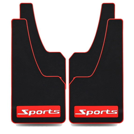 Akexermu Universal Fit Mud Flaps, 43.5 cm x 23 cm, 4 Pieces, Black