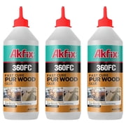 Akfix 360FC Fast Cure Polyurethane Wood Glue 15.4 fl oz-3 Pack