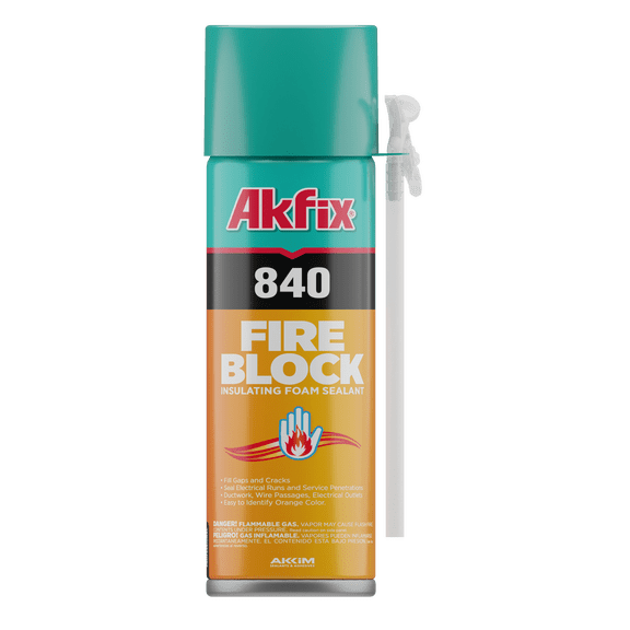 Akfix 840 Fire Block Insulating Straw Foam Sealant 12 oz-1 Pack