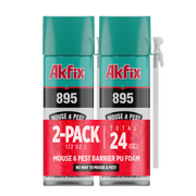Akfix 895 Mouse & Pest Barrier Expanding Foam Sealant, 12 oz - 2 Pack