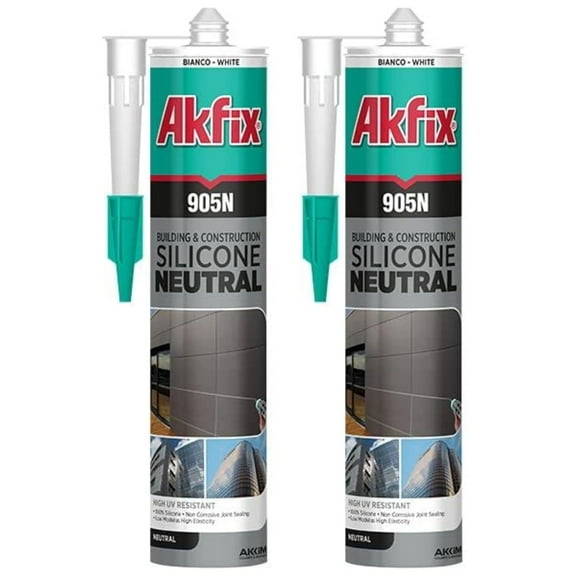 Akfix 905N Neutral Silicone Sealant 10.5 fl oz-2 Pack