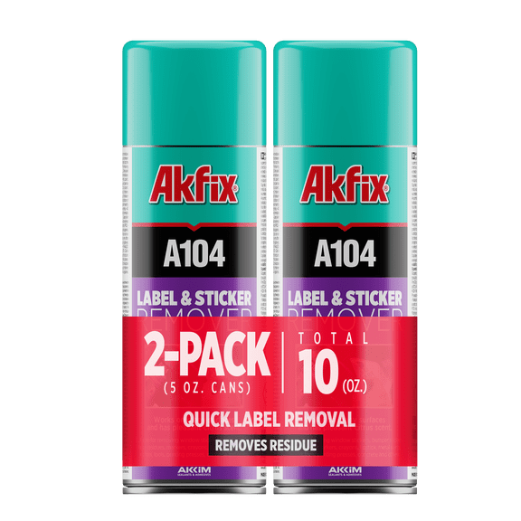 Akfix A104 Adhesive Remover Spray for Labels and Stickers, 6.7 oz - 2 Pack