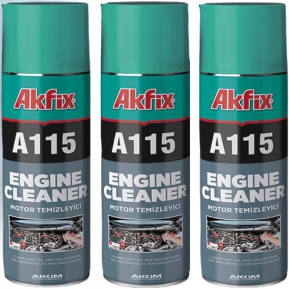 Akfix A115 Engine Cleaner Spray, Silicone-Free Automotive Degreaser, 16.9 oz, 3 Pack