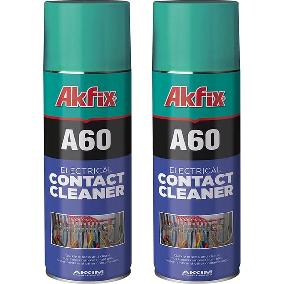 Akfix A60 Electrical Contact Cleaner Spray, Fast Drying 12 oz, 2 Pack