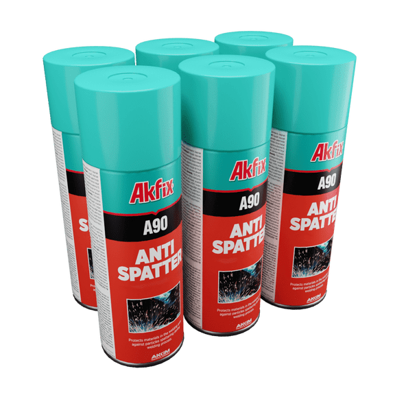 Akfix A90 Anti Spatter Spray for Welders, Arc MIG and TIG, 12 oz, 6 Pack