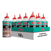 Akfix D2 PVA Glue Super Frame Work, White PVA Adhesive, 17.6 fl oz - 12 Pack