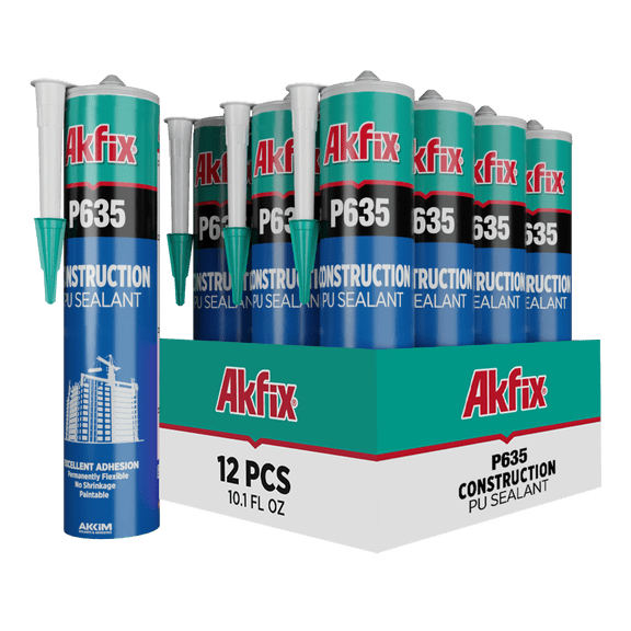 Akfix P635 Construction Polyurethane Sealant 10.4 oz-12 Pack