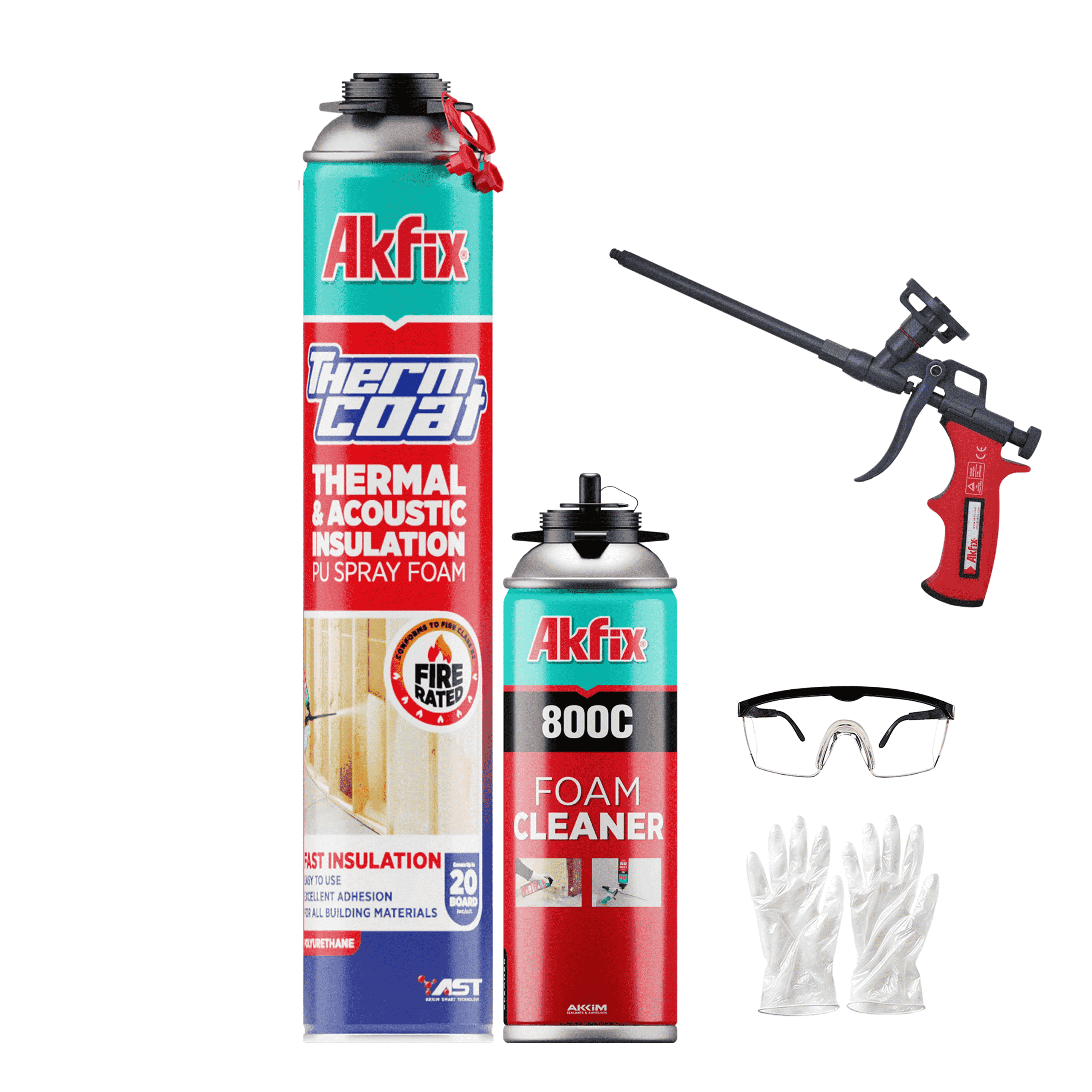 Akfix Thermcoat Thermal & Acoustic Spray Foam Insulation Kit