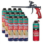 Akfix Thermcoat Closed Cell Spray Foam Insulation 240 Board Feet, 12 Pack with Complete Set