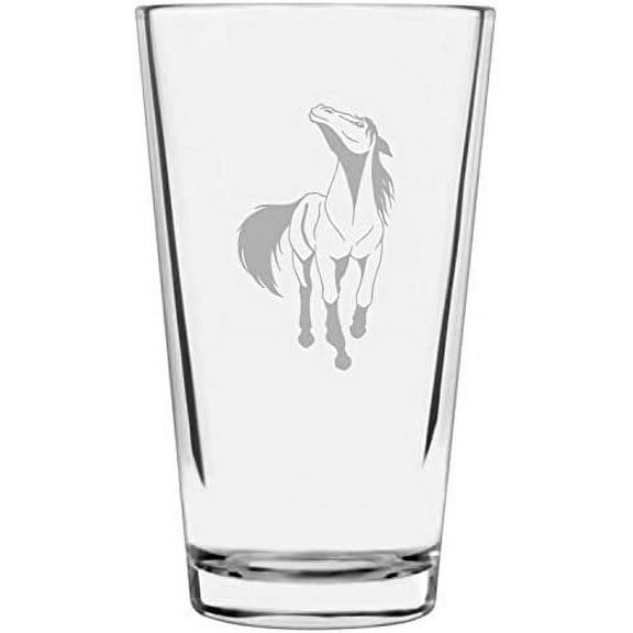 Akhal-Teke Body Horse Themed Etched 16oz Libbey Pint Glass