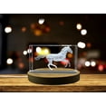 thumbnail image 1 of Akhal-Teke Horse 3D Engraved Crystal Gift | Golden Horse Crystal Statue, 1 of 7