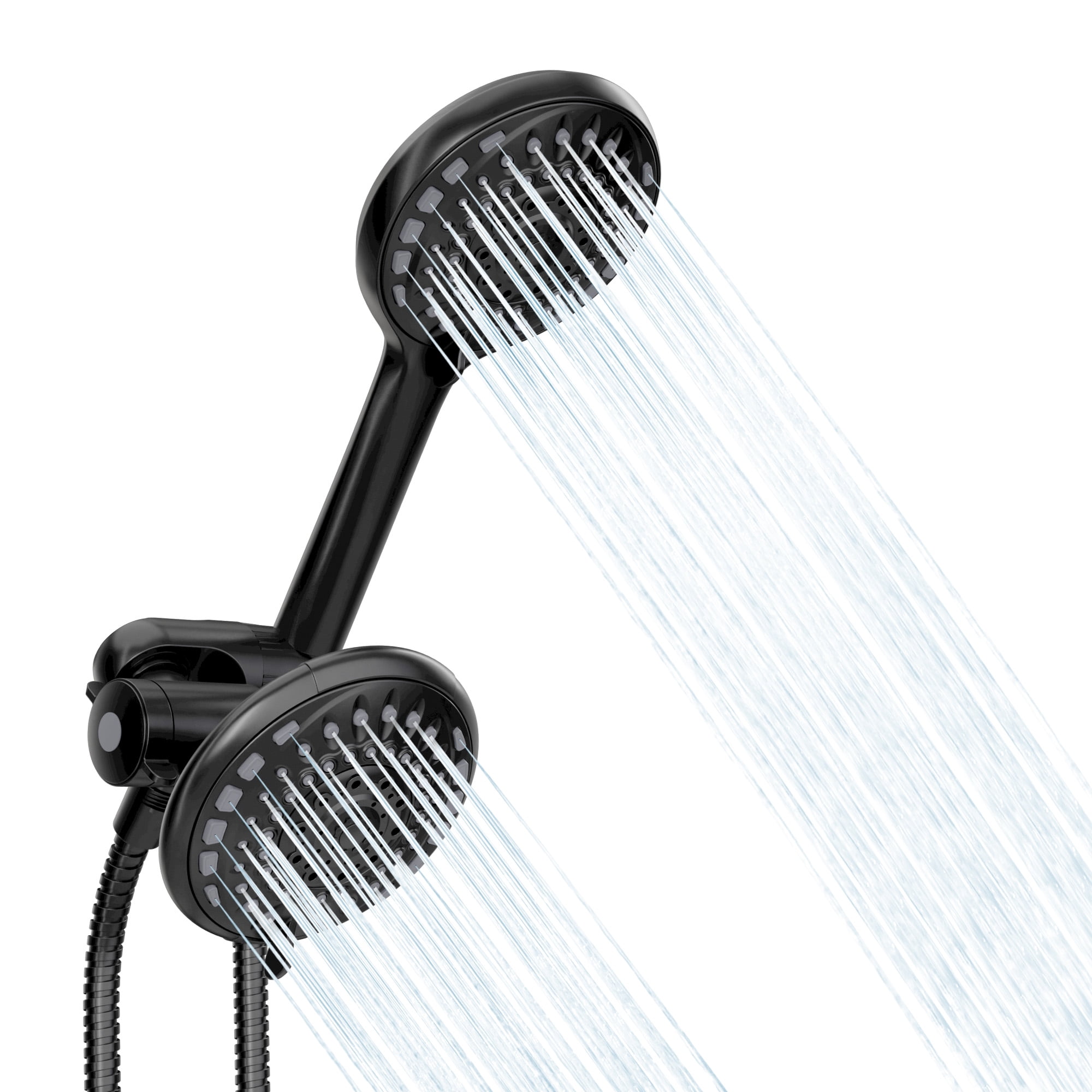 Akicon 2-in-1 Rain Shower Head with Handheld Spray Combo, 6-Setting High Pressure Dual Shower Head for Bathroom, 2.5 GPM Flow Rate, Showerhead System with Adjustable Angle, Anti-Clog Nozzles