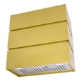 thumbnail image 1 of Akicon 30" Stainless Steel Range Hood, 3 Stacks Modern Box Ducted Kitchen Hood with Powerful Vent Motor, Wall Mount, 30"W*30"H*14"D, Matte Gold, 1 of 7