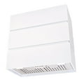 thumbnail image 1 of Akicon 30" Stainless Steel Range Hood, 3 Stacks Modern Box Ducted Kitchen Hood with Powerful Vent Motor, Wall Mount, 30"W*30"H*14"D, Signal White, 1 of 7