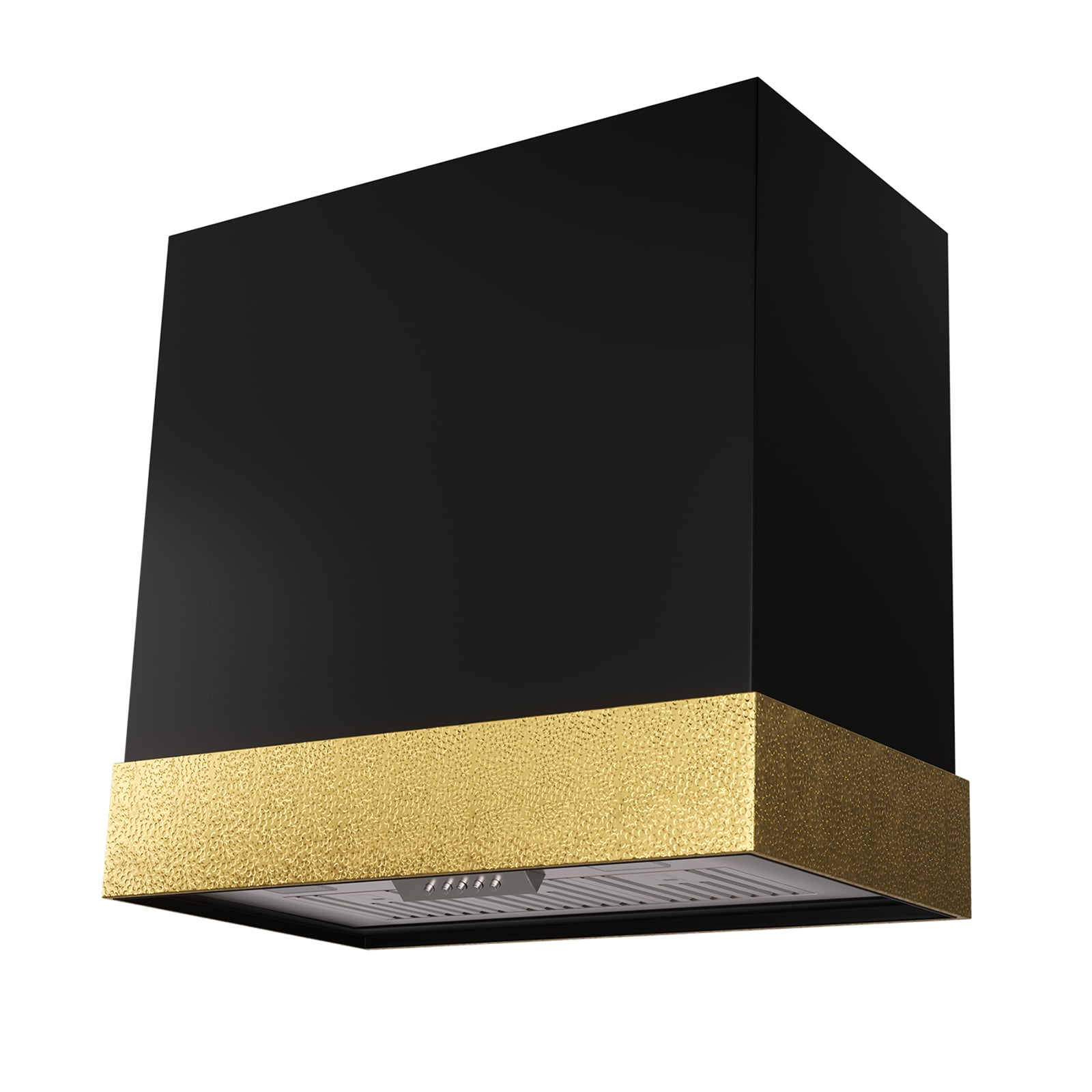 Black and Gold 30-Inch Stainless Steel Wall Mounted Range Hood