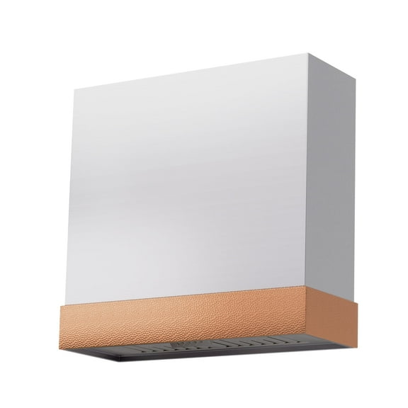 Akicon 600 CFM Wall Mounted Range Hood, Stainless Steel Range Hood 30 inch, Energy Saving, Ducted Kitchen Hood for Cooking, Powerful Vent Motor, Brushed Stainless with Copper