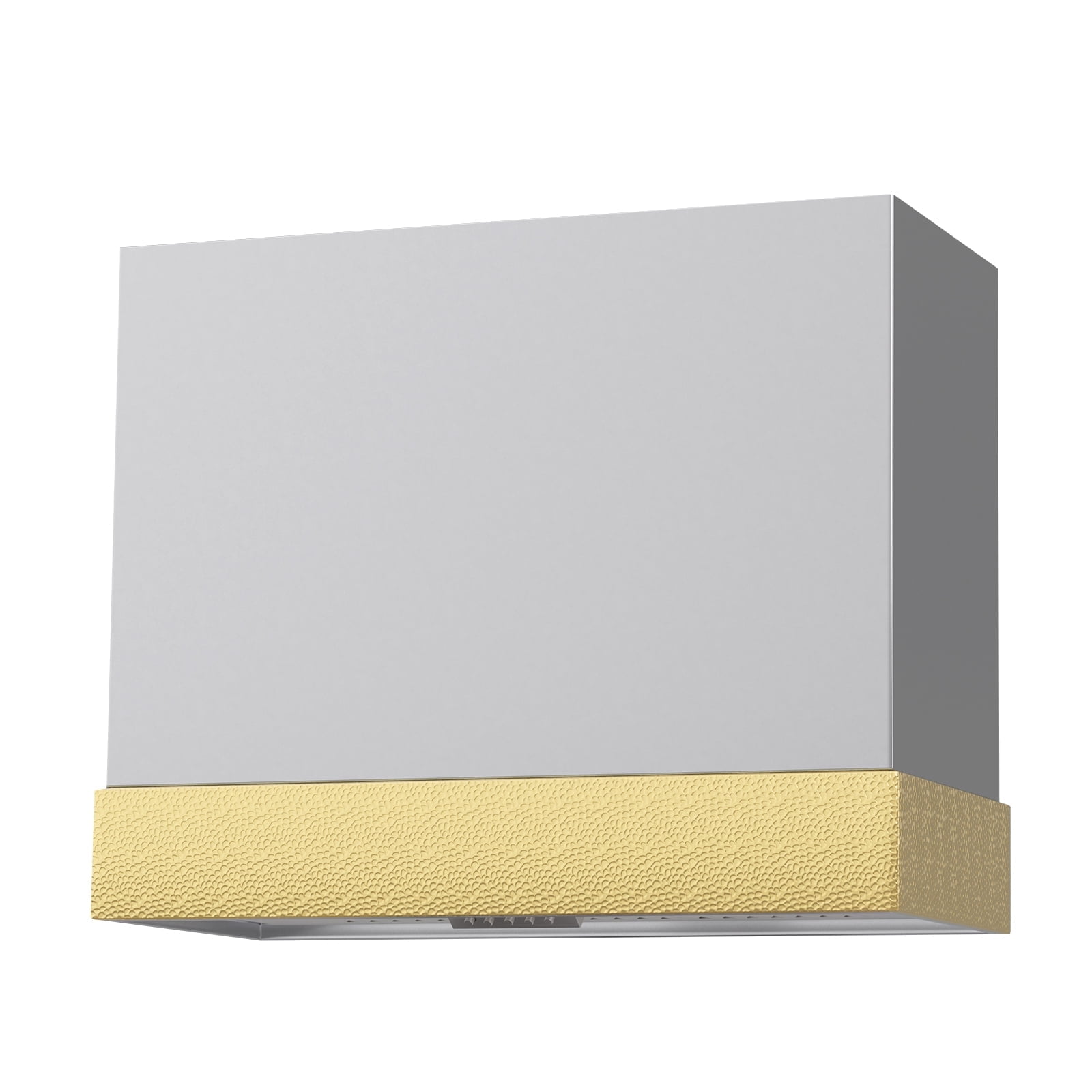Akicon 600 CFM Wall Mounted Range Hood, Stainless Steel Range Hood 36 inch, Energy Saving, Ducted Kitchen Hood for Cooking, Powerful Vent Motor, Brushed Stainless with Gold