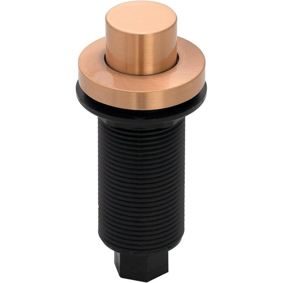 Akicon Air Switch Kit for Garbage Disposal, Sink Top/Counter Waste Disposal On/Off Switch Kit Brass Push Button, 2-1/2" Max Countertop Thickness-Copper