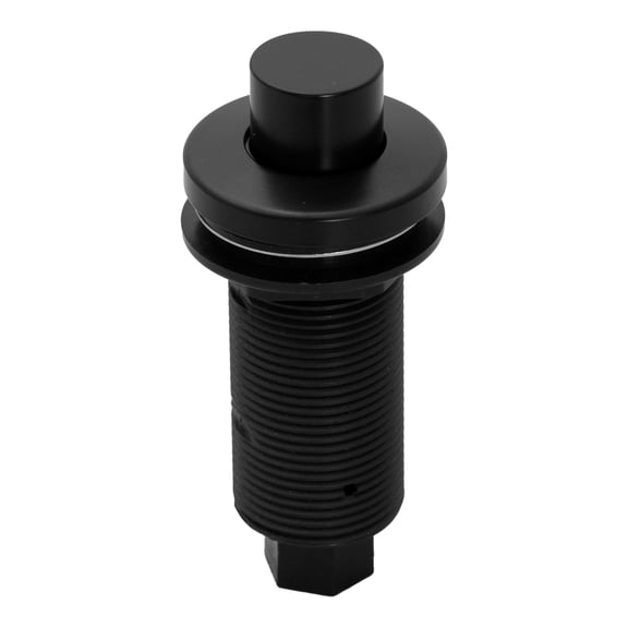 Akicon Air Switch Kit for Garbage Disposal, Sink Top/Counter Waste Disposal On/Off Switch Kit Brass Push Button, 2-1/2" Max Countertop Thickness-Matte Black