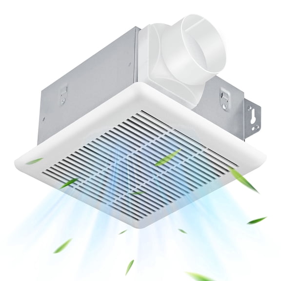 Akicon Bathroom Exhaust Fan 70 CFM, Ultra Quiet 1.5 Sones Ceiling Ventilation Fan with 3-Inch Duct, UL Certified, Stain White