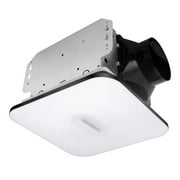 Akicon Bathroom Exhaust Fan with Light, Dimmable 3CCT LED Light with Night Light Bathroom Fans for Ceiling, 90 CFM, 1.5 Sones Ventilation Fan for Home, Square, Black