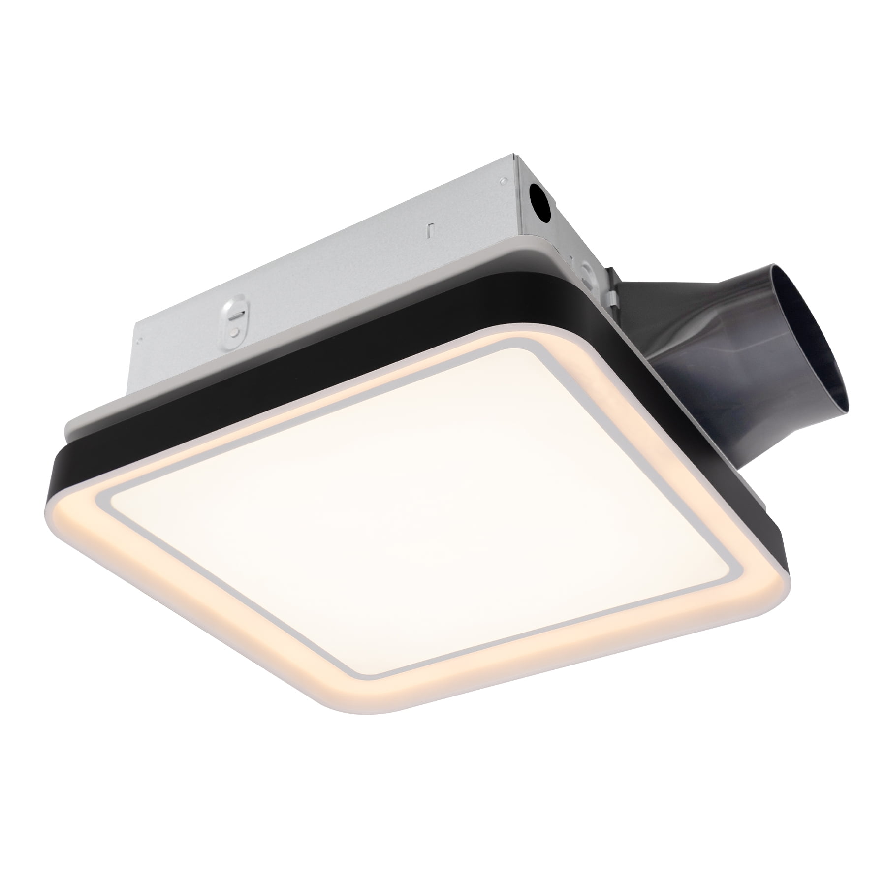 Matte Black 100 CFM Bathroom Exhaust Fan with LED Light
