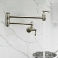 thumbnail image 1 of Akicon Copper Wall-Mounted Pot Filler Faucet Brushed Nickel Nickel Finish, 1 of 5